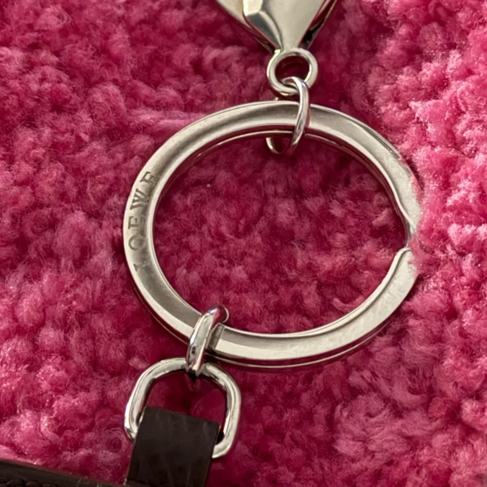Loewe Dark Brown Leather Keyring/Keychain